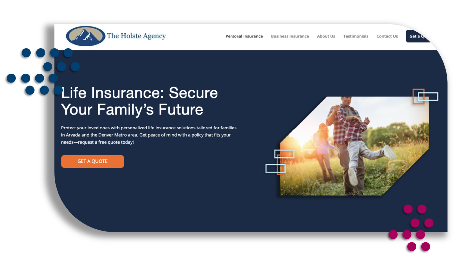 Sample Insurance Homepage